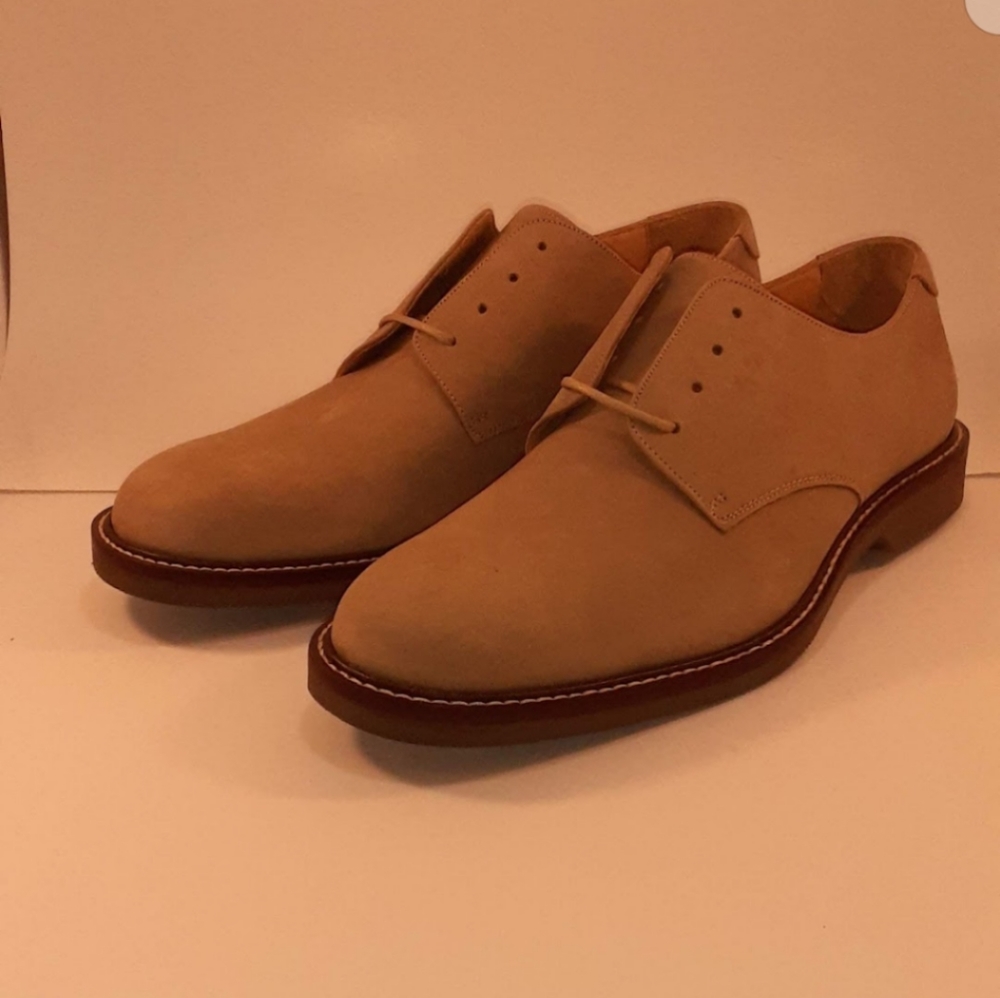 NWOT Johnson & Murphy nubuck leather oxfords tan size 10